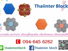 บล็อกปูพื้น บล็อกตัวหนอน แผ่นทางเท้า ราคาถูก 094-645 6262